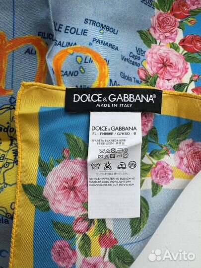 Dolce gabbana шелковый платок новый