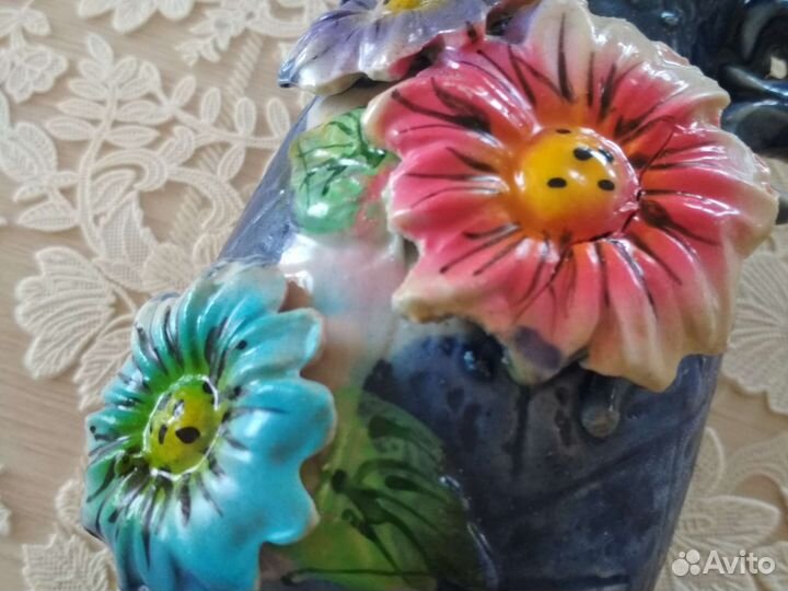 Вазочка фарфор ссср/Ваза цвет.стекло