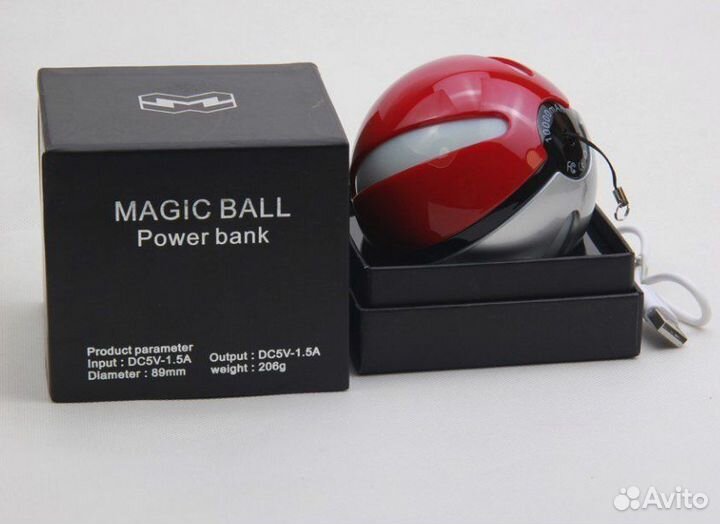 Повербанк Power bank Покемон pokeboll 10000 mah