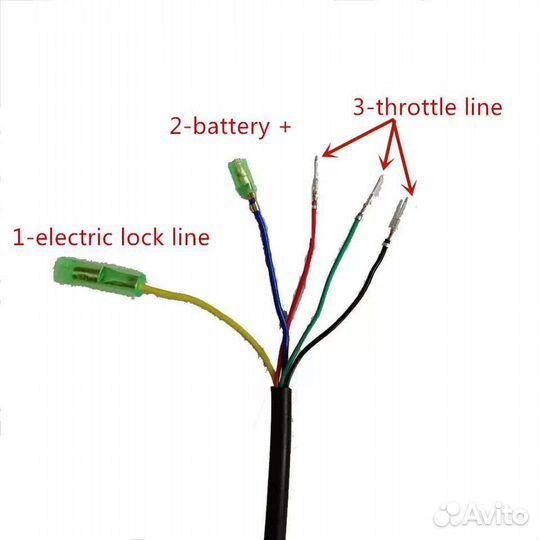 Ручка газа с ключом электровелосипед электросамока