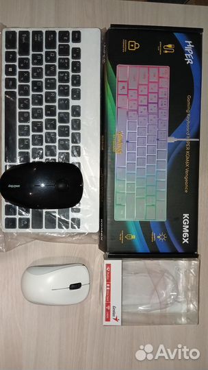 Беспроводная клавиатура и мышь с подсветкой