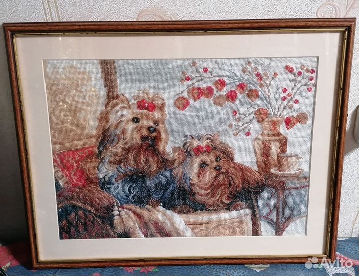 Готовая картина вышитая крестом