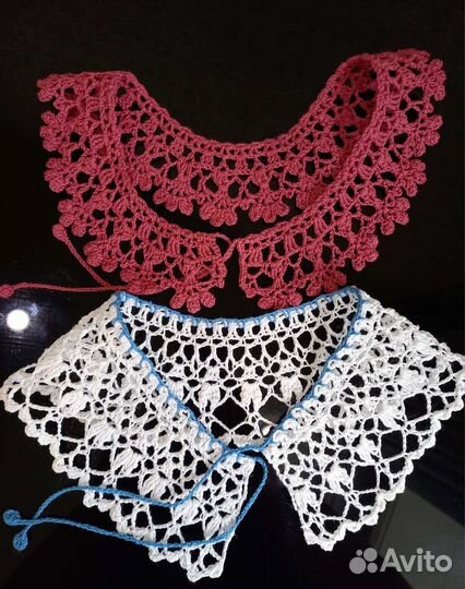 Кружевной воротник вязаный ручная работа