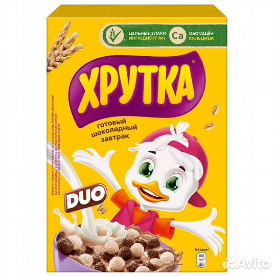 Готовый Завтрак Хрутка Шоколадный DUO 350г