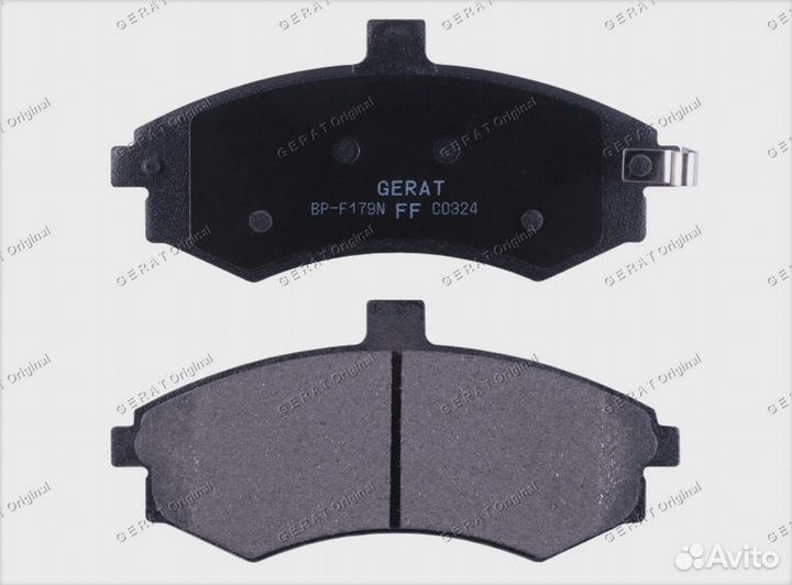 Тормозные колодки Gerat BP-F179N (передние) Normal