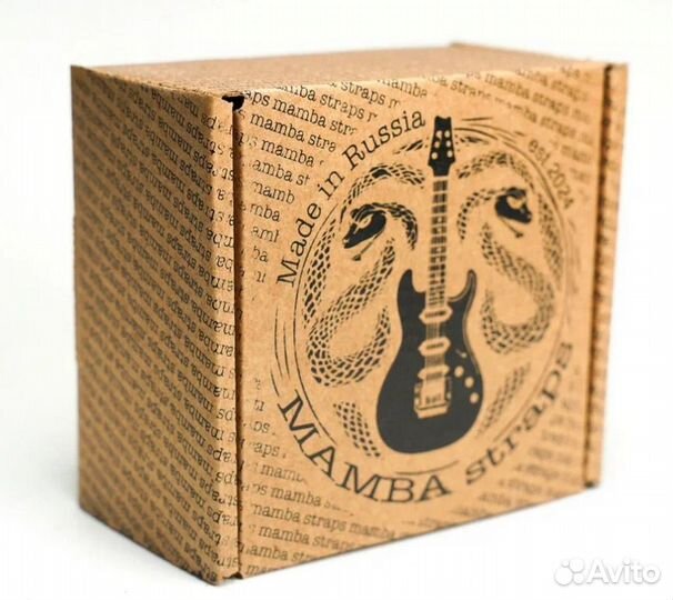 MB6061-129 Ремень для гитары, кожаный, рыжий лофт