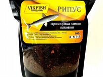 Прикормка зимняя Рипус черный Краб 500 гр vikfish