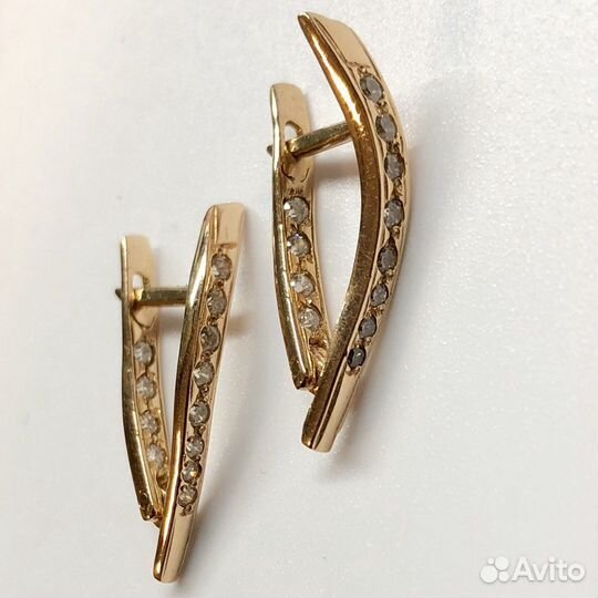 Золотые серьги 585 пробы