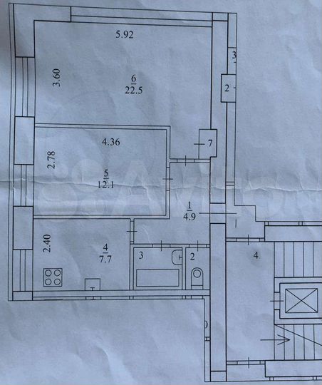 2-к. квартира, 51,7 м², 2/9 эт.