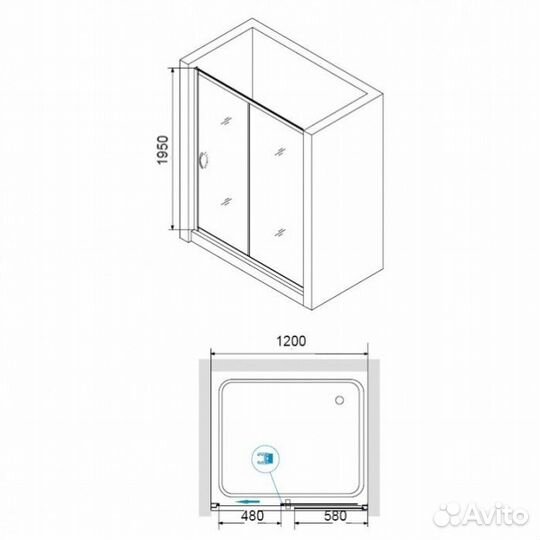 Душевая дверь RGW Passage PA-016B 120 см матовое стекло