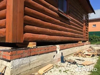 Замена Венцов Поднятие домов Фундамент