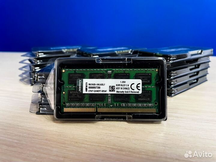 Оперативная память Kingston DDR3L 4Gb 1600MHz