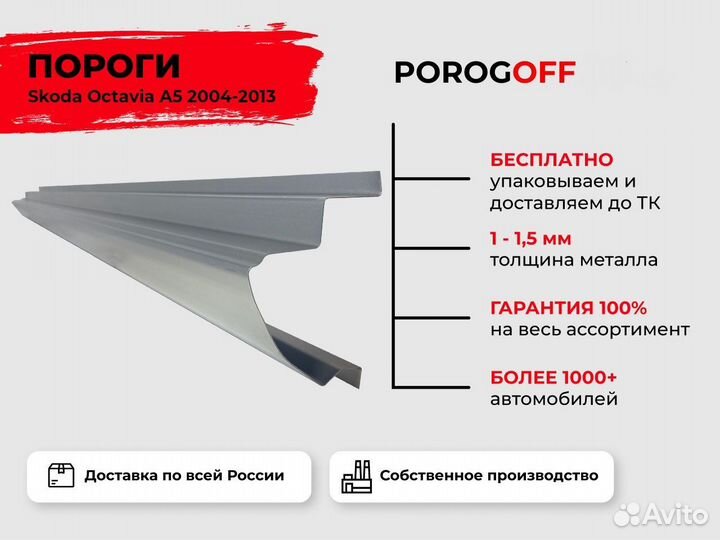 Ремонтные пороги Skoda Octavia А5 Универсал