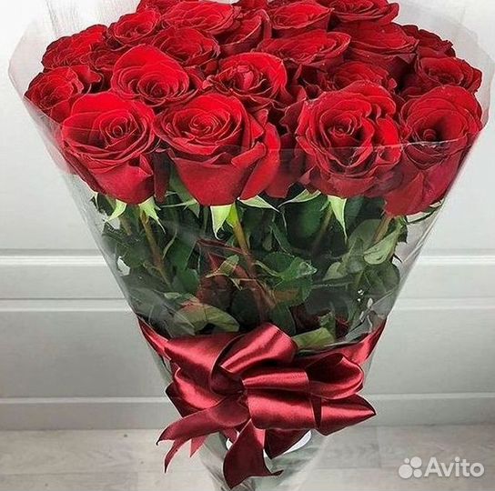 Розы высокие Доставка цветов