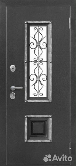 Входная дверь с ковкой 7,5 см Венеция серебро