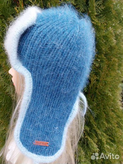 Шапка ушанка из пуха норки