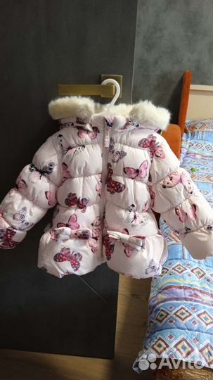 Зимняя куртка для девочки 80 86