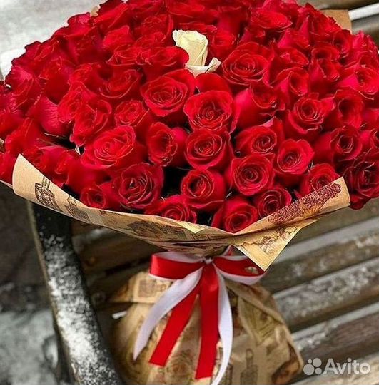 Метровые розы Доставка цветов