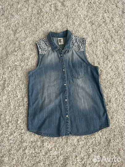 Рубашка джинсовая для девочек