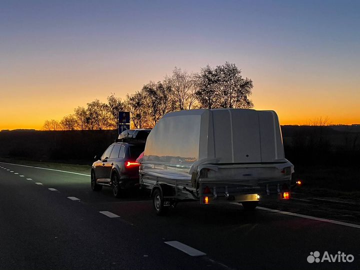 Прицеп с пластиковой крышкой для вездехода