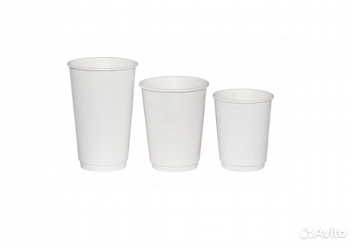 Стакан для горячих напитков 100мл бумага белый