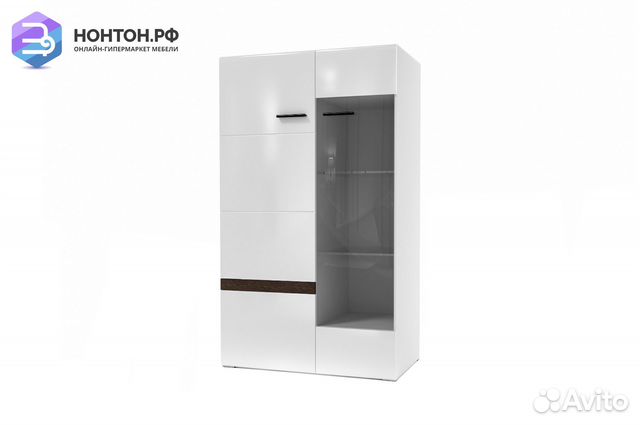 Витрина Соло белый / венге