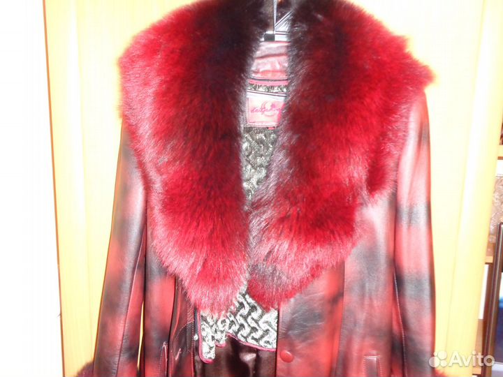 Пальто кожаное