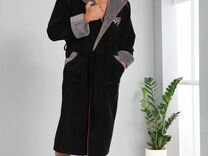 Мужской махровый халат с капюшоном Nusa 54-56 3XL