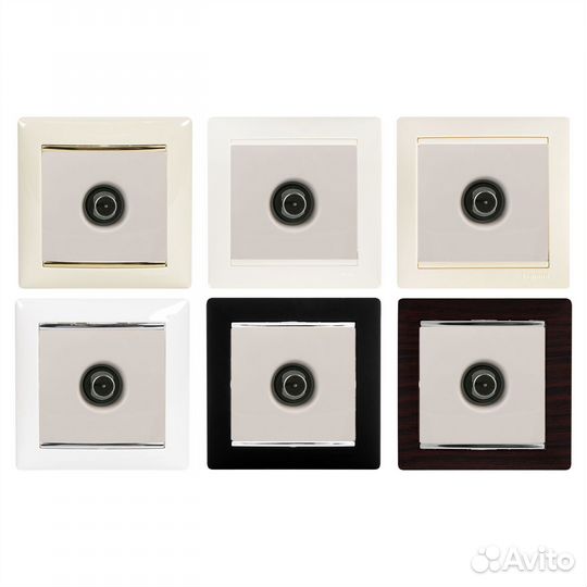 Тв-розетка проходная встраиваемая Valena шлейф, цв