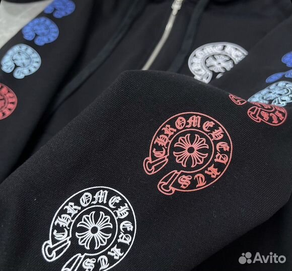 Зип худи Chrome hearts хлопковая оверсайз