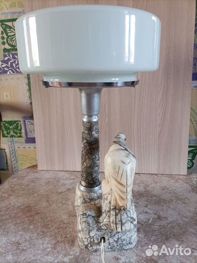 Настольная лампа с орлом, мрамор, СССР