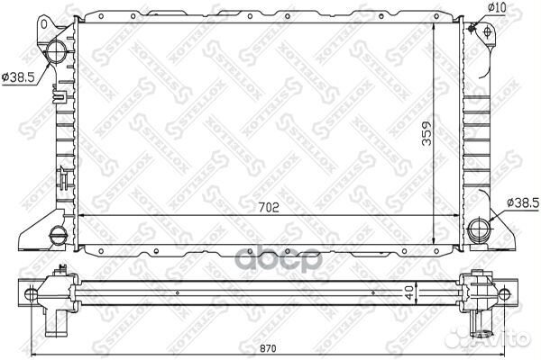 Радиатор ford transit 2.5d td 94-00 Stellox 203