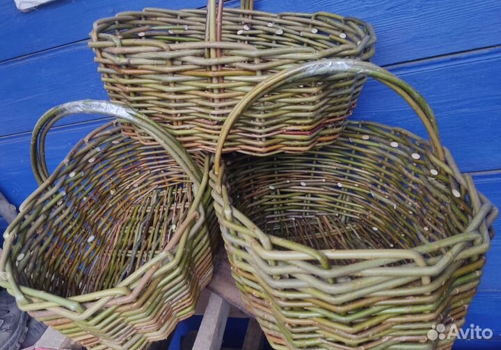 Корзина плетеная с ручкой