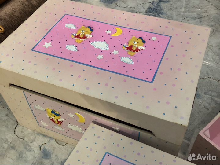 Сундук для игрушек из трех шт