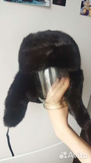 Норковая шапка мужская ушанка