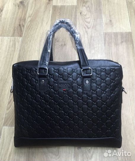 Мужская кожаная сумка Gucci