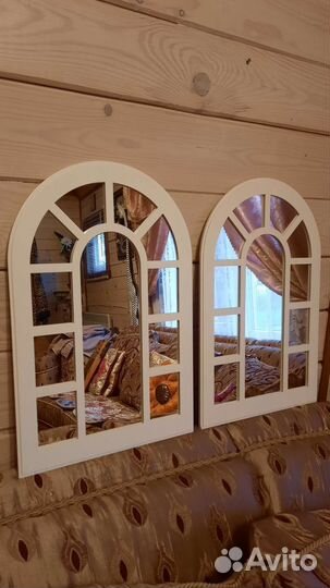 Зеркало арочное фальш окно,панно декоративное