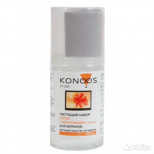 KT-200 Набор Konoos для жк-экранов (спрей 200мл +с