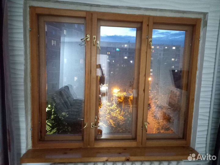 Деревянные окна со стеклопакетом бу