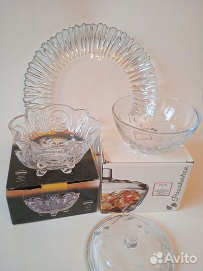 Посуда новая. Блюдо, салатник, сахарница, ваза