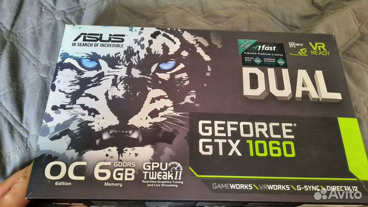 Видеокарта asus nvidia GeForce GTX 1060 dual OC