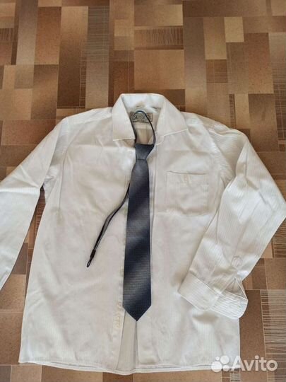 Белая рубашка на рост 152-158 и галстук