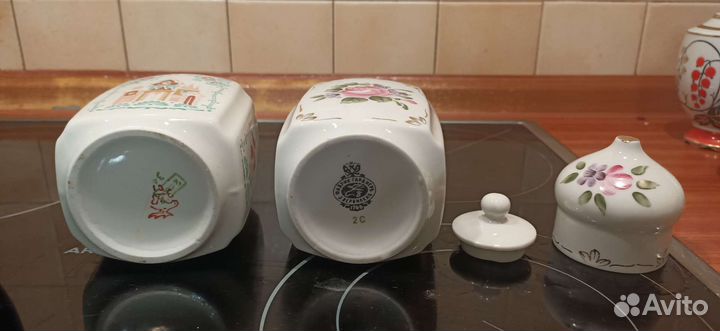 Чайницы стекло фарфор лфз, Вербилки, старый китай