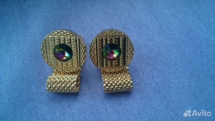 Запонки с кристаллами Swarovski винтаж