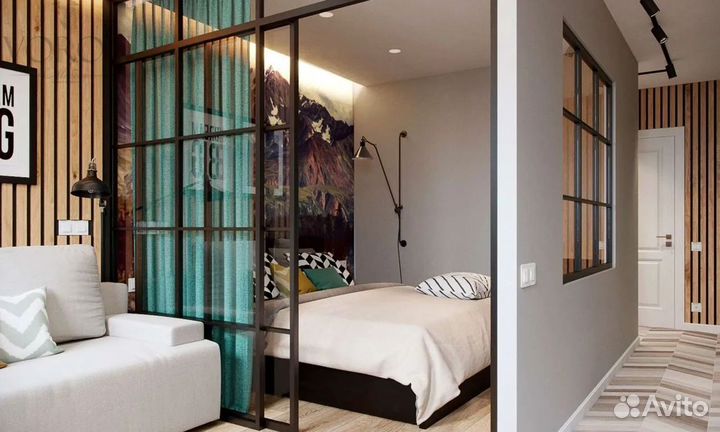 Перегородки для зонирования. Лофт перегородки