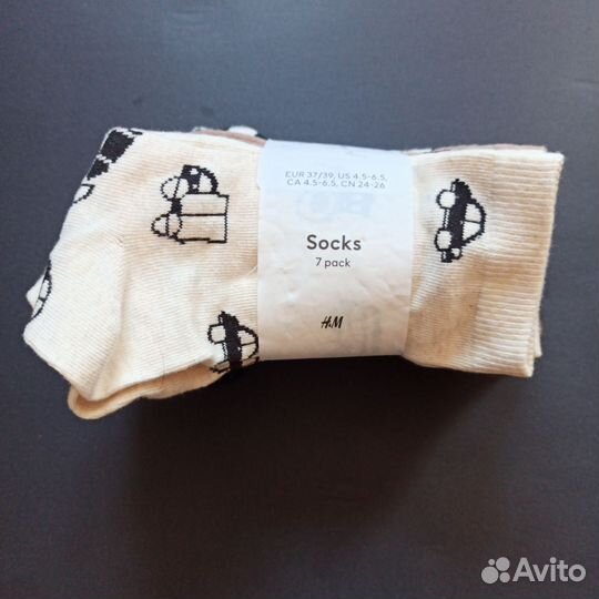 Носки 7 пар H&M новые размер 37/39