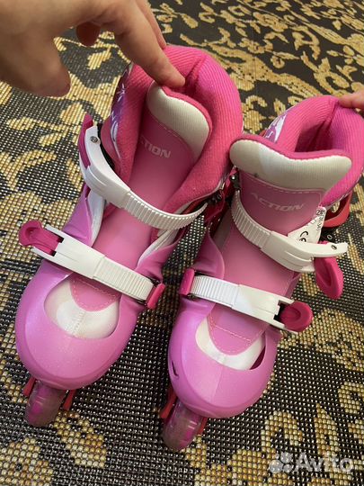 Роликовые коньки детские раздвижные размер 31-34