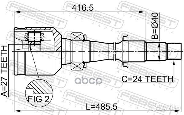 Шрус внутренний правый 27x40x24 (toyota camry A