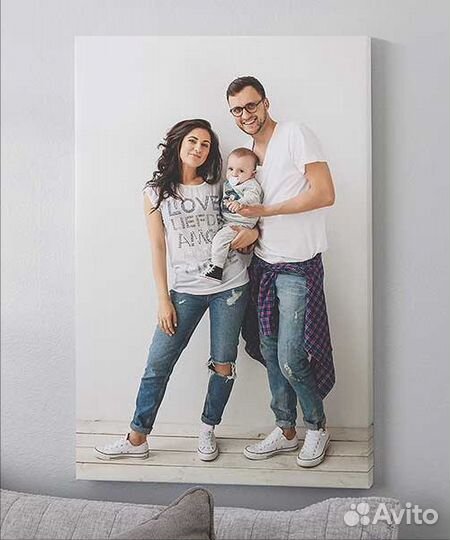 Портрет по фото на холсте за 1 день