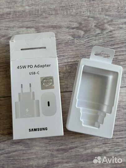 Коробка от адаптера samsung 45W